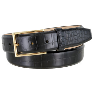 Hollis Genuine Full-Grain Cowhide Leather Dress Belt 1-3/8"(35mm) Wide